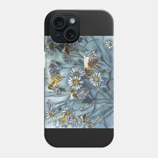 Bees in the Wild Daisies Phone Case