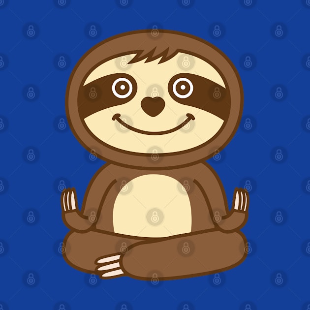 Cute Sloth Yoga by Plushism