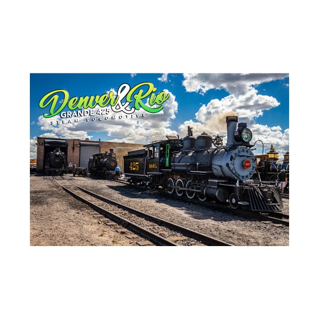 Denver and Rio Grande 425 Steam Locomotive at Antonito Colorado by Gestalt Imagery