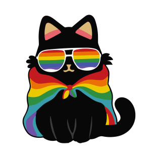 Ally Cat Cat Proud LGBTQ Gay Pride Month T-Shirt