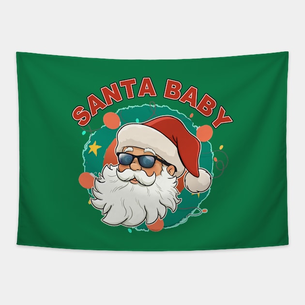 Santa Baby Santa Clause Christmas Fun Tapestry by GAMAS Threads