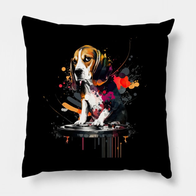 Beagle DJ Pillow by JayD World