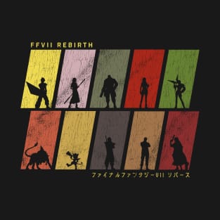 FFVII Rebirth Character Silhouettes T-Shirt