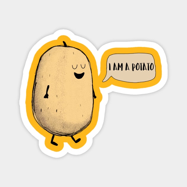 I Am A Potato! Magnet by Dreamy Panda Designs