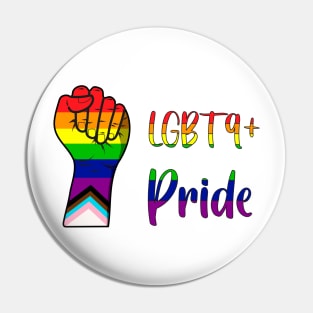 LGBTQ Pride Raised Fist Pin