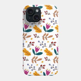 retro falling leaves 2 Phone Case