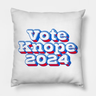 Vote Knope 2024 -- Retro Style Design Pillow