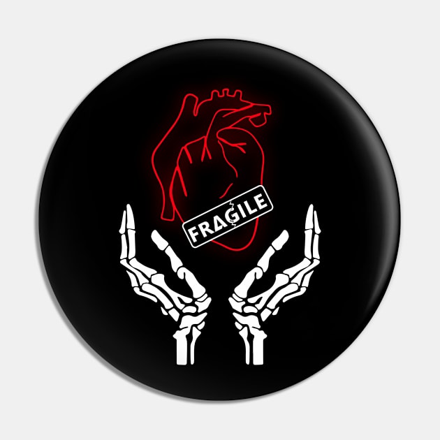 Fragile Heart Pin by jessycroft