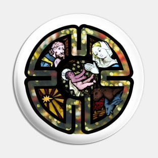 Nativity Cross Labyrinth – Christmas Art Pin