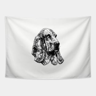 Basset hound dog drawing Tapestry