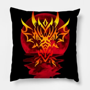 red moon dragon 3 Pillow