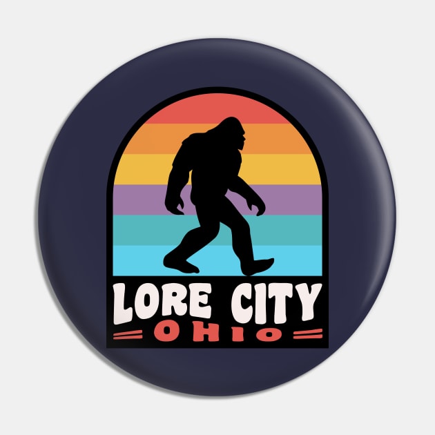 Lore City Ohio Bigfoot Sasquatch Salt Fork State Park Pin by PodDesignShop