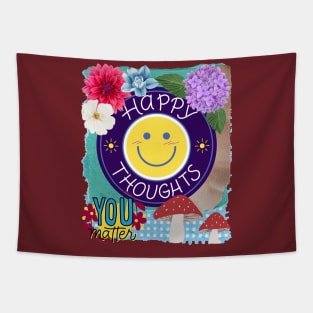 Happy Thoughts - Motivational Quotes Tapestry