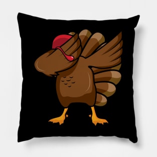 'Dabbing Turkey' Funny Thanksgiving Turkey Pillow