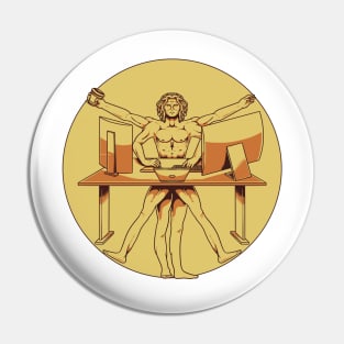 The Vitruvian Worker Pin