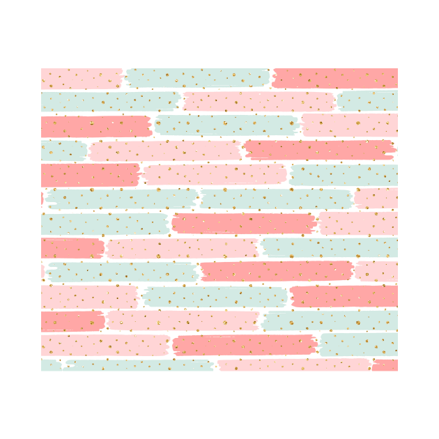 Golden pastel subway stripes by RoseAesthetic