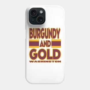 DC LYFE Burgundy and Gold Washington Phone Case