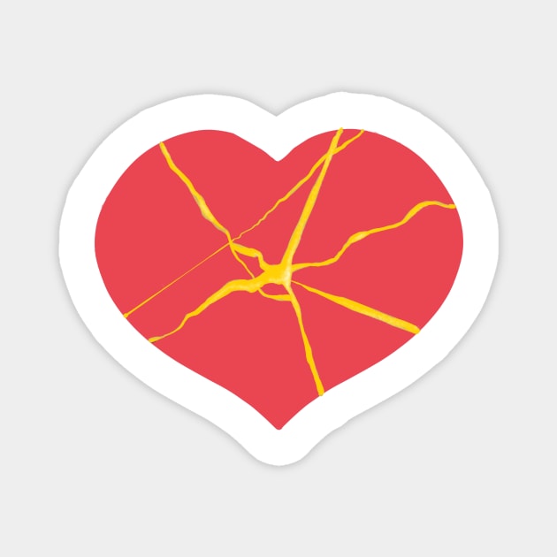 kintsugi heart Magnet by drknice