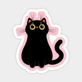 Black cat Magnet