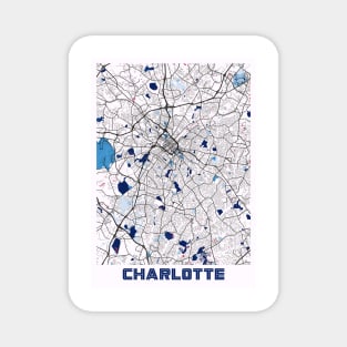 Charlotte - North Carolina MilkTea City Map Magnet