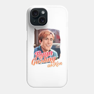 Barbie movie 2023 Ryan Gosling as Ken graphic illustration design by ironpalette Phone Case