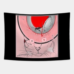 ART PINK CAT Tapestry