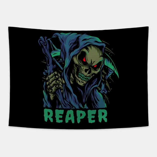 Skull reaper Tapestry by capricorn