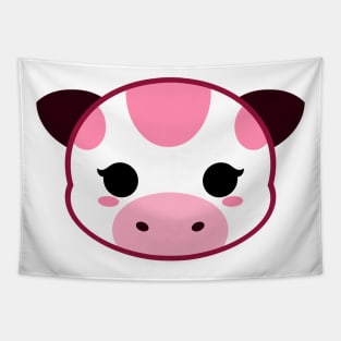 Cute Strawberry Milk Cow Tapestry