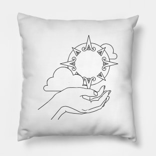 Hold The Sky: Day, Black Version Pillow