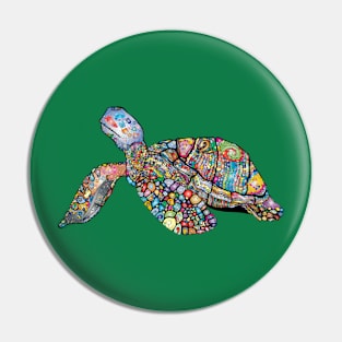 Psychedelic Turtle Pin