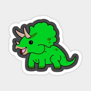 Green Triceratops Magnet