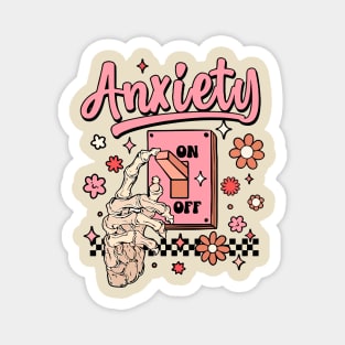 Anxiety On skull Vintage Mental Health Awareness Matters Magnet