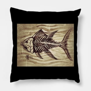 Fish Skeleton Pillow