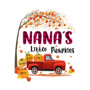 Nana's Little Pumpkins with Grandkids T Shirt, Nana's Little Pumpkins T Shirt, Grandchildren Little Pumpkins T Shirt, Nanas Little Pumpkins T Shirt T-Shirt