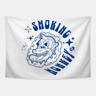 Vintage Smoking Monkey Tapestry