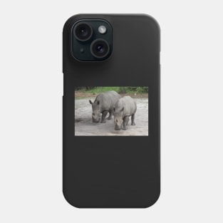 Beautiful Pair of White Rhinos Phone Case