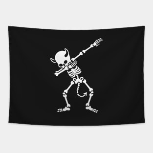 Dab dabbing skeleton devil Tapestry