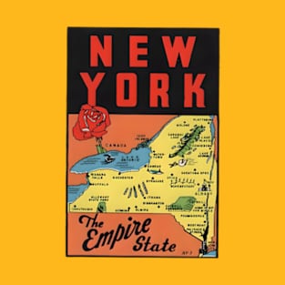 New York - The Empire State Window / Luggage Decal - 1950s T-Shirt