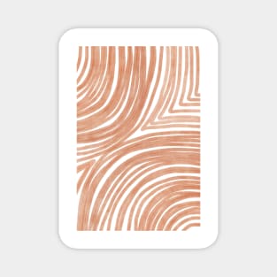 Abstract warm line art Magnet