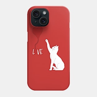 Cat love_ valentine day Phone Case