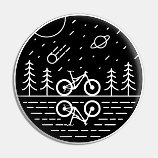 Cycling outer space -MTB edition Pin