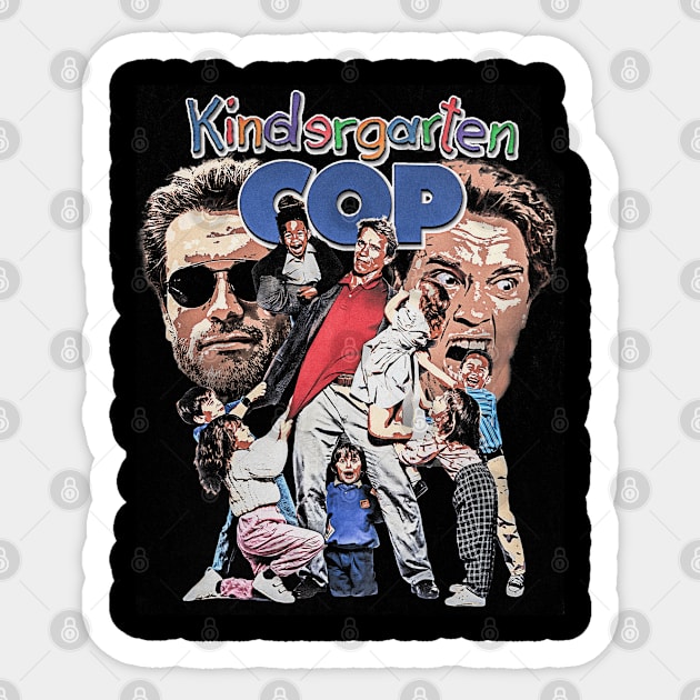 Kindergarten Cop Vintage - Kindergarten Cop - Sticker | TeePublic