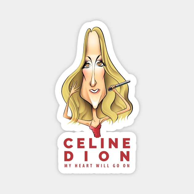 celine dion red suit Magnet by sarimunir