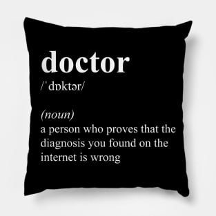 Funny Doctor Job Title Definition Pillow