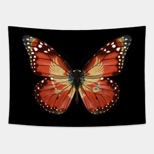 Montenegrin Flag  Butterfly - Gift for Montenegrin From Montenegro Tapestry