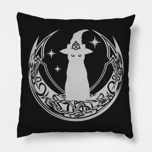 Celtic Moon Cat Witch Pillow