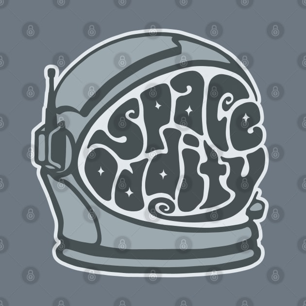 Space Oddity Astronaut Helmet Word Art by Slightly Unhinged