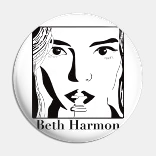 Beth Harmon / Queens Gambit artwork design Pin