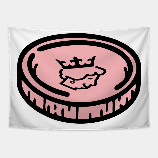 Pink Pound Queen Tapestry by goatboyjr