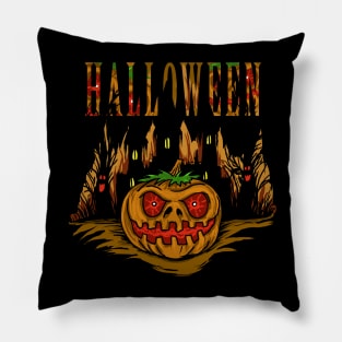 scary halloween night Pillow